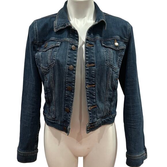 Eileen Fisher Organic Cotton Denim Jean Jacket Sz Small - Picture 1 of 9